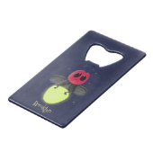 De correcte bliksemschicht insect de firefly illus kredietkaart flessenopener (Voorkant Gekanteld)