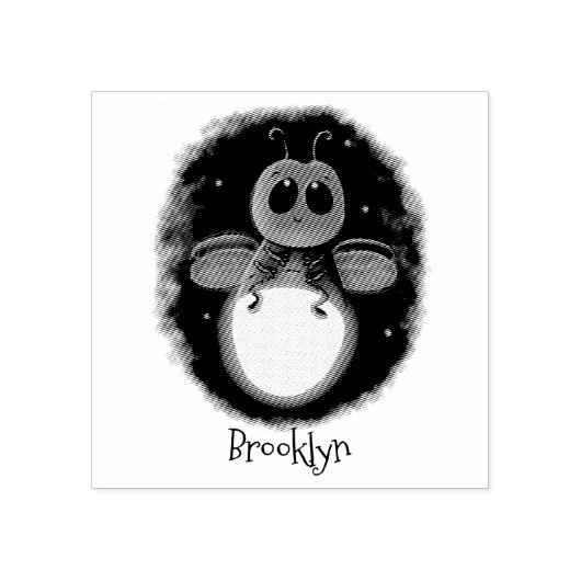 De correcte bliksemschicht insect de firefly illus 	rubberstempel (Afrduk)