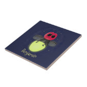 De correcte bliksemschicht insect de firefly illus tegeltje (Zijkant)