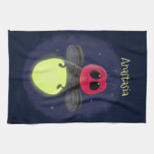 De correcte bliksemschicht insect de firefly illus theedoek (Horizontaal)