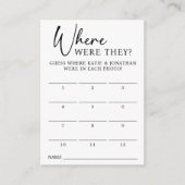 De Correspondance 12 Photo Où Ils Ont Joué Carte Guess (Devant)