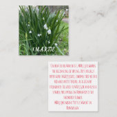 De Correspondance 1 carte à billet plat Martie (Devant / Derrière)