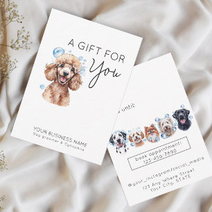De Correspondance Adorable chien, caniche toiletter carte cadeau