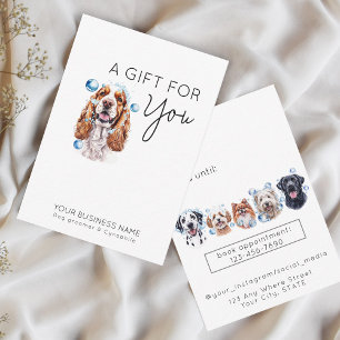De Correspondance Adorable chien cocker spaniel toilettage carte cad
