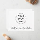 De Correspondance Ajouter votre carte à note plat Merci Logo (Devant/Arrière en situation)
