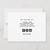 De Correspondance Ajouter votre carte à note plat Merci Logo (Dos)