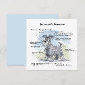 De Correspondance Anatomie d'un Carte pour notes Schnauzer (Devant / Derrière)