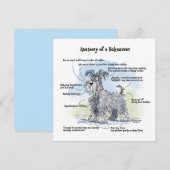 De Correspondance Anatomie d'un Schnauzer Funny Carte pour notes (Devant / Derrière)