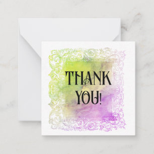 De Correspondance *~* AP62 Ombre Pastel MERCI Carte à Note Plat