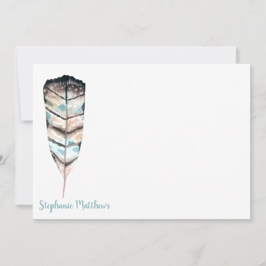 De Correspondance Aquarelle | Carte à billets plats (Devant)