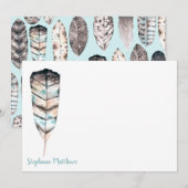 De Correspondance Aquarelle | Carte à billets plats (Devant / Derrière)