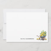 De Correspondance Aquarelle Lemons Nature Carte à thème Note (Devant)