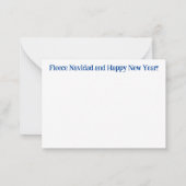 De Correspondance Aquarelle Noël et Carte pour notes du Nouvel An (Dos)