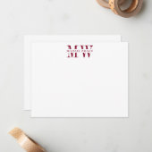 De Correspondance Auditoire Monogramme Bourgogne Initiales Nom Carte (Devant/Arrière en situation)