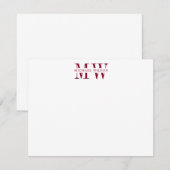 De Correspondance Auditoire Monogramme Bourgogne Initiales Nom Carte (Devant / Derrière)