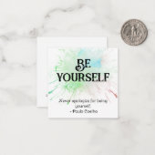 De Correspondance *~* BE YOURSELF AP62 Paulo Coelho Carte à Note Pla (Devant/Arrière en situation)