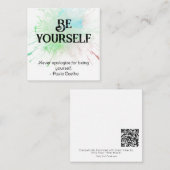 De Correspondance *~* BE YOURSELF AP62 Paulo Coelho Carte à Note Pla (Devant / Derrière)