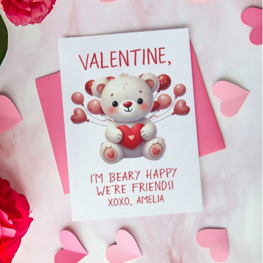 De Correspondance Beary Happable Teddy Valentine Carte Ballons