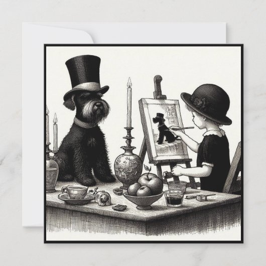 De Correspondance Belle carte Schnauzer (Devant)