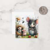 De Correspondance Belle carte souris (Devant/Arrière en situation)