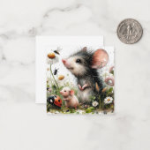 De Correspondance Belle carte souris (Devant/Arrière en situation)