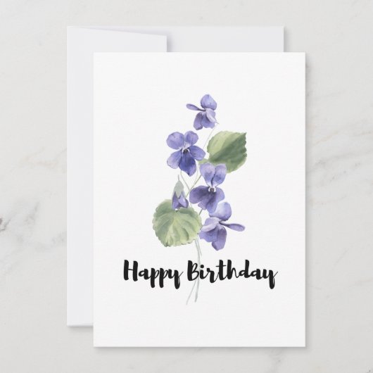 De Correspondance Belle violet violet Bouquet Carte Anniversaire (Devant)