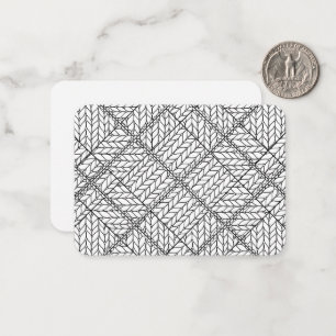 De Correspondance BLANC MAILLÉ ARGYLE 3,5x2,5 Carte plate / Horizont