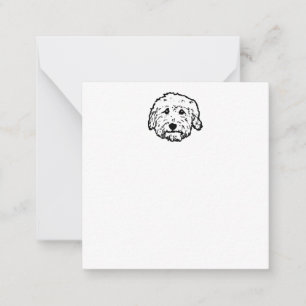 De Correspondance Blank Goldendoodle carte pour notes - customisez-l