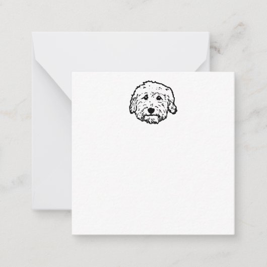 De Correspondance Blank Goldendoodle carte pour notes - customisez-l (Devant)