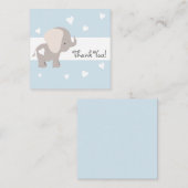 De Correspondance Blue Heart Elephant Merci Carte pour notes (Devant / Derrière)