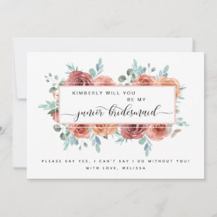 De Correspondance Blush Rose Floral Soyez Ma Carte Jeune Femme D'Acc