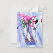 De Correspondance Bonne carte d'anniversaire avec Funny Pink Flamant (Dos)