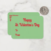 De Correspondance Bonne carte Saint-Valentin (Devant/Arrière en situation)