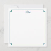 De Correspondance Bordure élégante Carte simple monogramme (Devant)