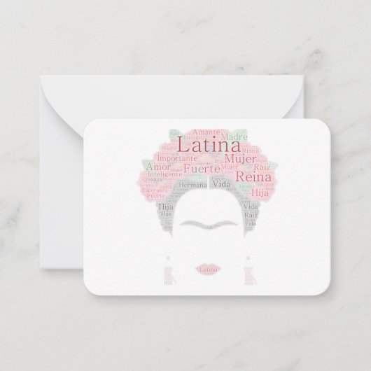 De Correspondance Bougie_Latina Note Frida Carte pour notes (Devant)