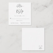 De Correspondance Budget Simple Foliage Mariage Carte RSVP (Devant / Derrière)
