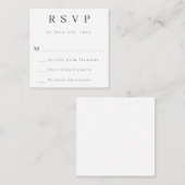 De Correspondance Budget Simple Gris moderne mariage carte RSVP (Devant / Derrière)