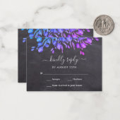 De Correspondance Budget Vert Foliage Rustique S Mariage Carte RSVP (Devant/Arrière en situation)