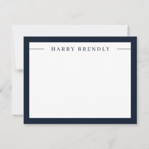 De Correspondance Cadres minimalistes modernes Marine Carte à Note P
