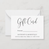 De Correspondance Calligraphie moderne Business QR Code carte cadeau (Devant)