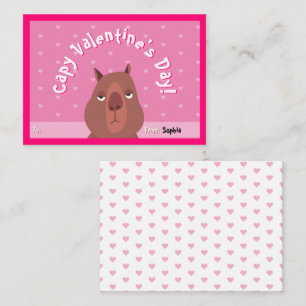De Correspondance Capybara Classroom Carte Saint-Valentin Rose