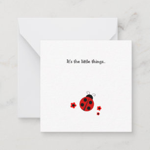 De Correspondance Carte à billet plat Ladybug Mini Merci
