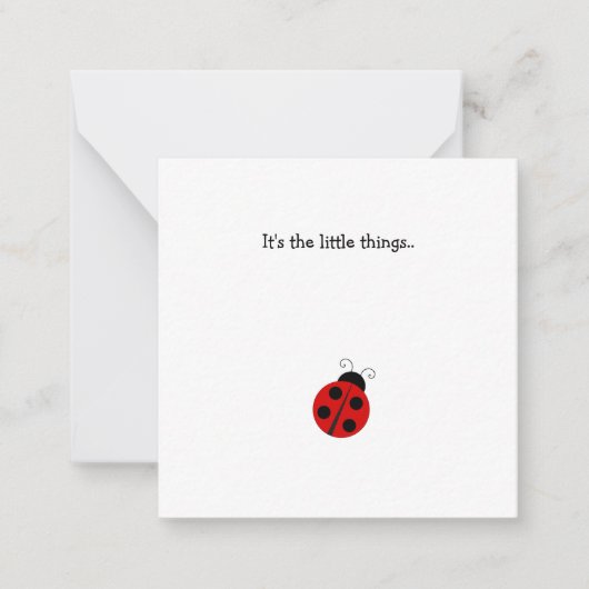 De Correspondance Carte à billet plat Ladybug Mini Merci (Devant)