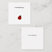 De Correspondance Carte à billet plat Ladybug Mini Merci (Devant / Derrière)