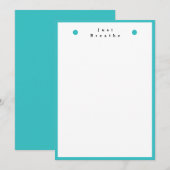 De Correspondance Carte à billets fixes personnalisée plate (Devant / Derrière)