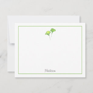 De Correspondance Carte à billets plats Gingko Feuilles à deux aquar