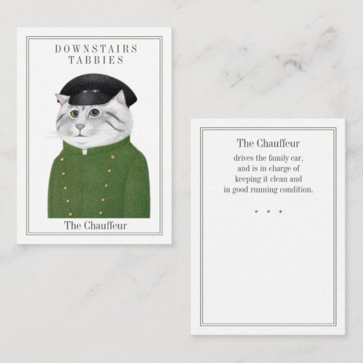 De Correspondance Carte à échanger CHAUFFEUR CAT (Devant / Derrière)