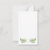 De Correspondance CARTE À Note Plat PARSLEY 3.5x2 / Verticale (Dos)