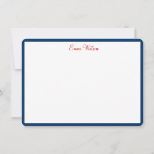 De Correspondance Carte à note plat personnalisée - Matte