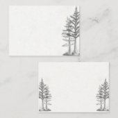 De Correspondance Carte à note plate, Arbres (Devant / Derrière)